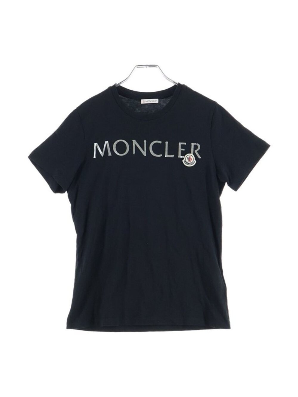 Moncler Front Logo Crew Neck Short Sleeve T-Shirt Black